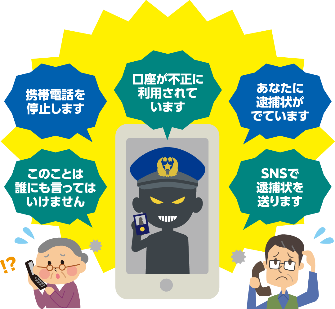 ニセ警察詐欺にご注意ください！